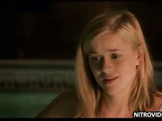 Teen Reese Witherspoon Swiming in the Pool
